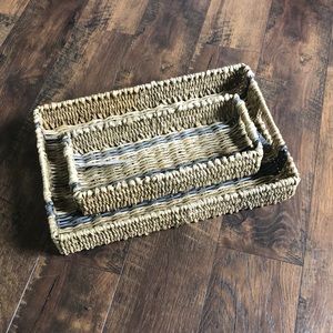 Large and small tray baskets